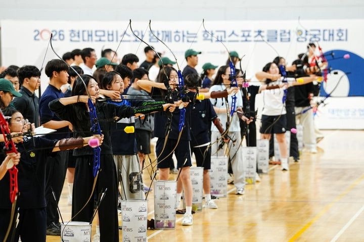 현대모비스 양궁사랑 결실 … 전국 100개교 활 쏜다