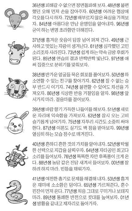 오늘의 운세 2026년 7월 7일 火(음력 5월 23일)