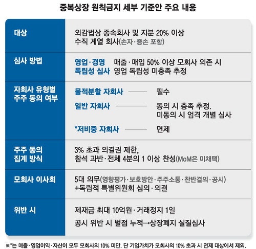 덩치 작은 자회사, 이사회 결의로 상장 가능
