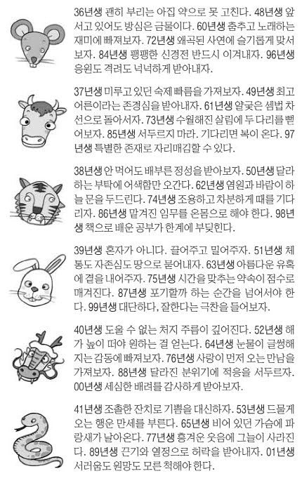 오늘의 운세 2026년 7월 8일 水(음력 5월 24일)