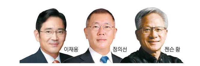 젠슨황 이끄는 'AI리더 자문단'에 이재용·정의선 합류
