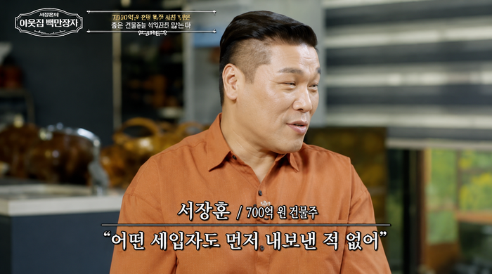 “세입자 먼저 내보낸 적 없다”…‘700억 건물주’ 서장훈의 임대 철학
