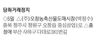 [표] 당좌거래정지