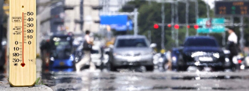 [포토] 이보다 더 오를 수는 없다 …서울 비공식 최고기온 40도