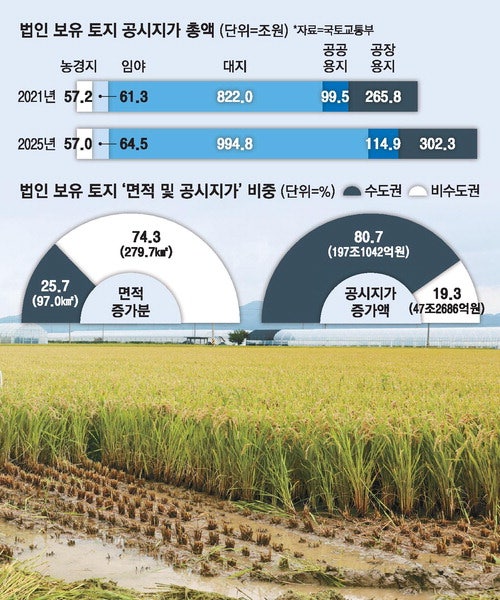 법인농지 서울땅 1.7배… 영농법인은 25%뿐