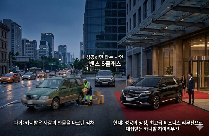  성공하면 너도나도 벤츠 S클래스였는데,세상 달라졌다.[제미나이로 생성한 이미지]