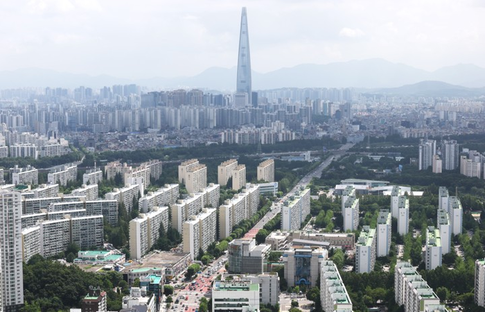  서울 강남 일대 아파트 단지 등 전경. [연합뉴스]