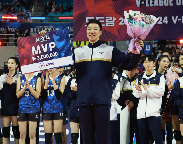 <b>신영석</b>, <b>올스타전</b> MVP·세리머니 독식…김연경 女 세리머니상
