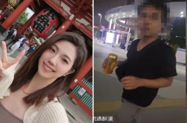 대만의 이장 허즈닝 씨가 도쿄 방문 중 성추행을 당했다. 오른쪽 사진은 성추행을 가한 남성의 모습. 인스타그램 캡처
