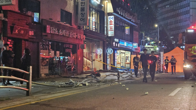 서울 중구 시청역 부근에서 대형 교통사고가 발생해 13명의 사상자가 발생했다.채민석 기자