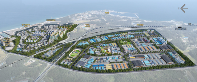 Uljin nuclear hydrogen national industrial complex rendering. Provided by Gyeongbuk Province