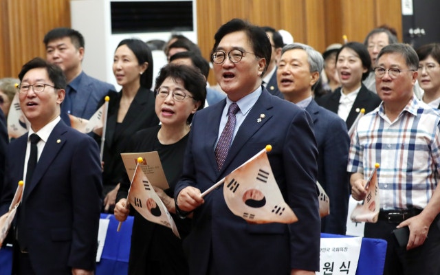 우원식 의장, ‘尹정부 주최’ <b>광복절 경축식 불참</b> 결정