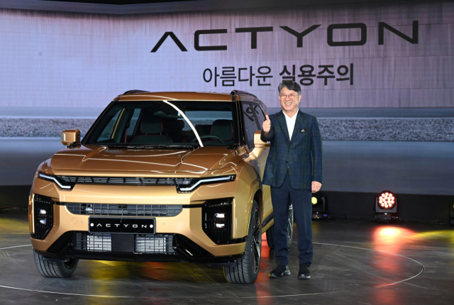 Kwak Jae-sun, Chairman of KG Mobility, is posing at the KG Mobility Design Center in Pyeongtaek, Gyeonggi Province on the 20th. Yonhap News