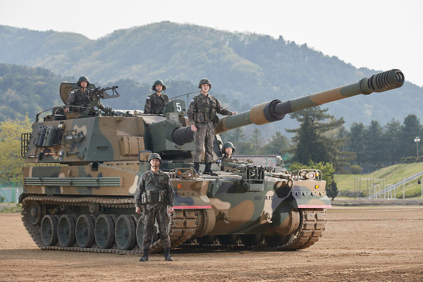 World-class self-propelled howitzer K9A1 deployed in the military. Photo provided=Kookbang Ilbo