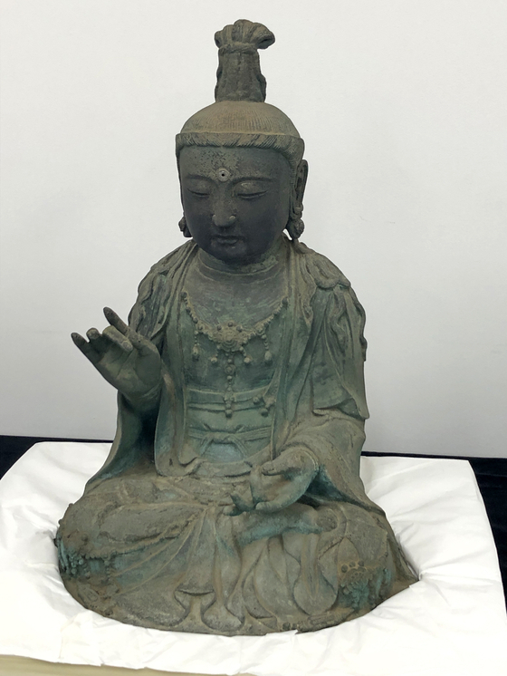 1378년 왜구에 약탈당한 충남 서산 부석사 고려 금동관세음보살좌상. 연합뉴스