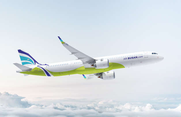 에어부산 A321neo 항공기. 이 사진은 기사 내용과 직접적인 관련이 없음.