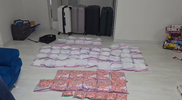 지난달 30일 울산 등에서 해외 마약조직원 검거와 함께 압수된 케타민 52kg,<a href=