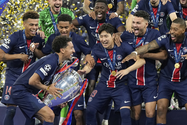 <b>이강인</b>, 박지성 이후 17년 만에 韓 선수 UCL 우승…PSG, 올 시즌 4관왕