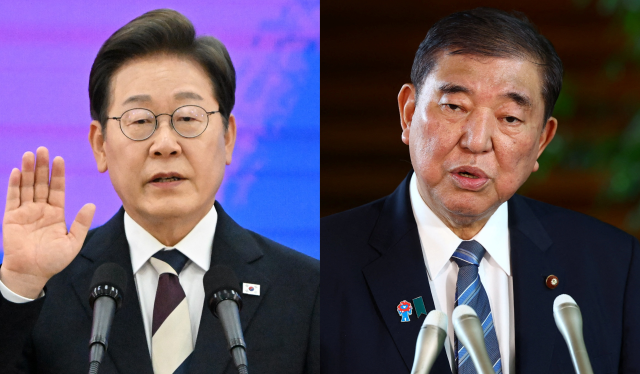 이재명 대한민국 대통령(왼쪽)과 이시바 시게루 일본 총리/국회기자단·로이터연합뉴스
