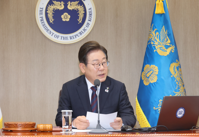 이재명 대통령이 10일 서울 용산 대통령실에서 국무회의를 주재하고 있다. 연합뉴스