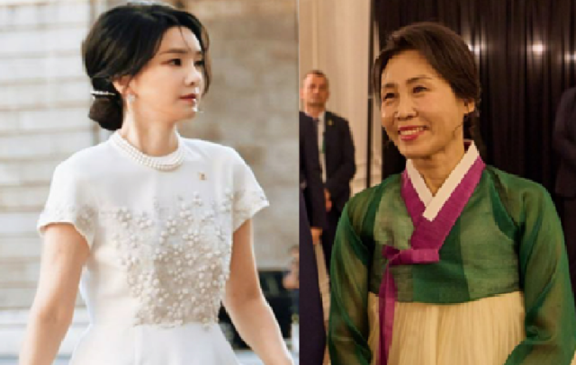 G7서 한복 입은 <b>김혜경 여사</b>…화려한 '패션 <b>외교</b>' 김건희와 달랐다