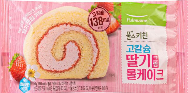 살모넬라균이 검출된 '고칼슘 딸기크림 롤케이크'. 사진=질병관리청 제공