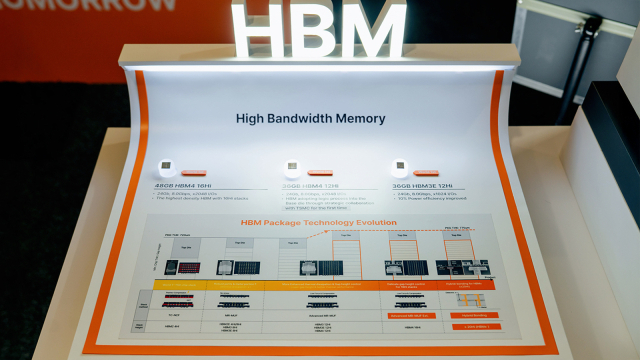HPED 2025에 소개된 SK하이닉스 고대역폭메모리(HBM). 사진 제공=SK하이닉스