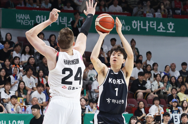 '이현중 더블더블 활약' <b>농구 대표팀</b>, <b>일본</b>과의 평가전 <b>2연승</b>