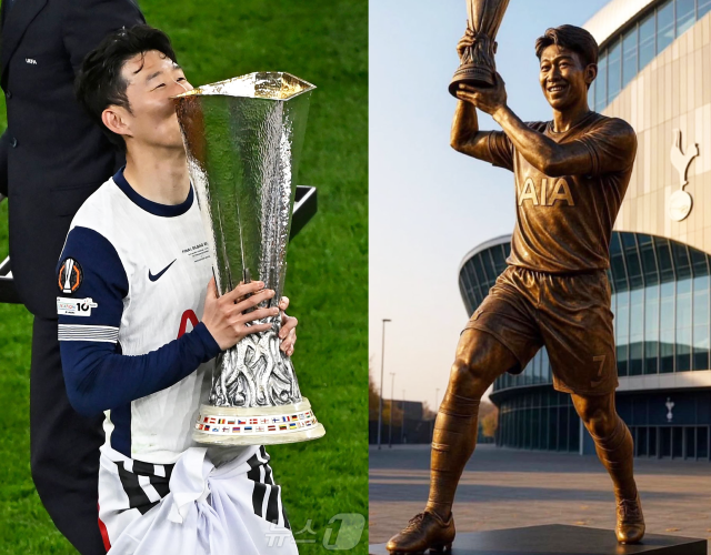 "와, 토트넘에 '<b>손흥민 동상</b>'이" 구단 레전드 <b>동상 건립</b> 본격화… 팬들...
