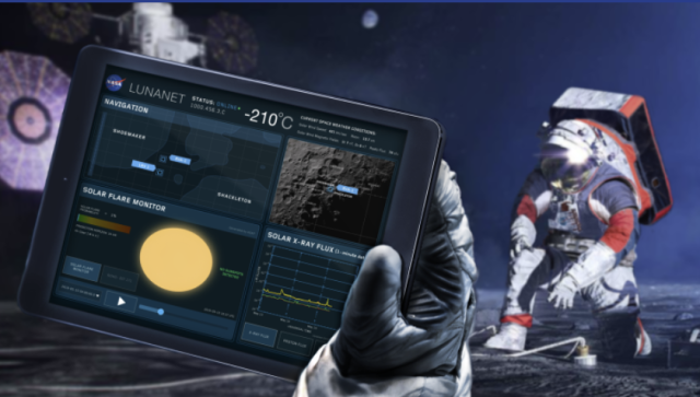 달에서 원활하게 통신기기를 사용하는 모습의 상상도. 사진 제공=NASA