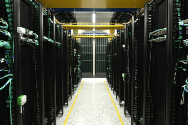 광주 국가AI데이터센터 내 전산실 모습.사진 제공=NHN클라우드