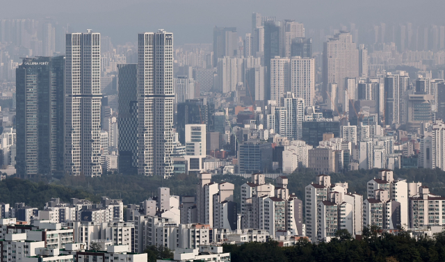 서울 남산에서 바라본 성동구 전경.뉴스1