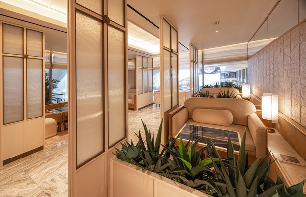 대한항공이 새로 오픈한 미국 로스앤젤레스 국제공항 일등석 라운지. 사진 제공=대한항공