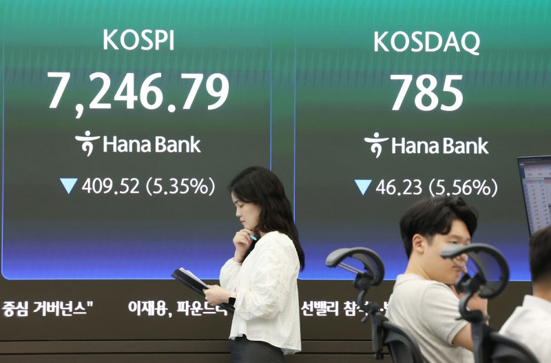 반도체 투매에 코스피 5.35% 급락…7200선으로 ‘털썩’ [이런국장 저런주식]