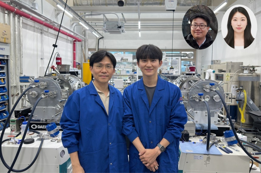 남영석(왼쪽부터) 기계공학과 교수, 김준수 연구원, 임성갑 생명화학공학과 교수, 강민정 연구원. 사진제공=KAIST