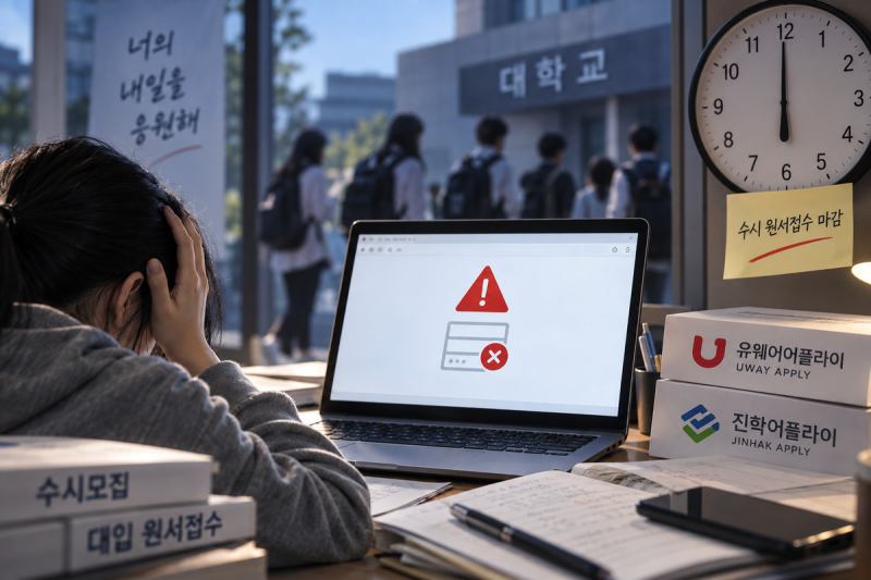 <b>수시접수</b> ‘<b>먹통</b>’ 사태에… 30년 원서접수 ‘외주화’ 수술대 오르나