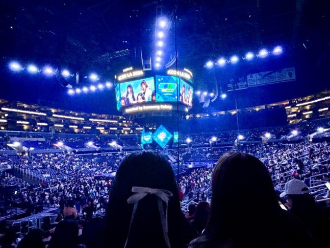 Korean tourism overseas advertisements being displayed at the 'KCON LA 2024' venue. Provided by the Korea Tourism Organization