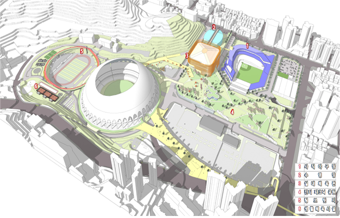 종합운동장 조감도. 부산시 제공
