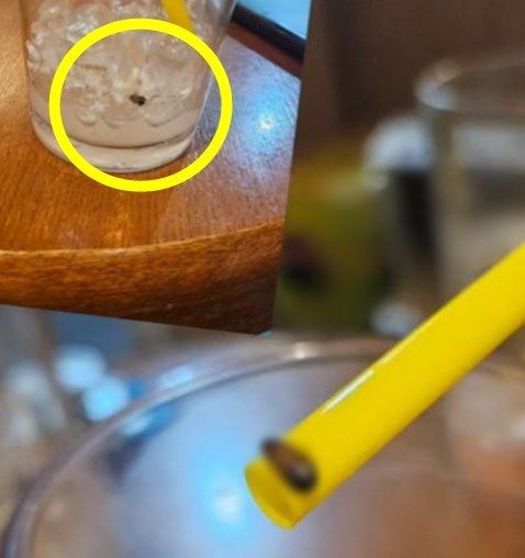 다 마신 음료 컵 안에서 바퀴벌레로 추정되는 물체를 발견한 고객이 본사의 미흡한 대응에 분노했다.사진=SNS 갈무리
