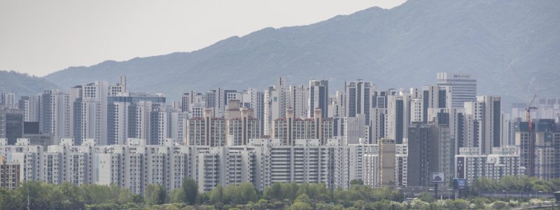 6일 서울 성동구에서 바라본 강남,<a href=