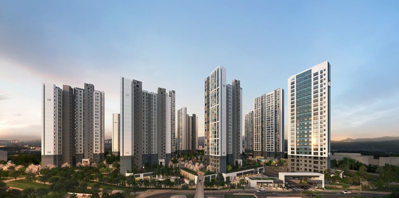 충북 청주 '신분평 더웨이시티 풍경채’ 투시도. HMG그룹 제공