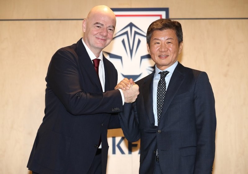 <b>FIFA 회장</b>, 한국 <b>월드컵</b> 진출 축하 서한 전달... "한국, 11회 연속 진출...