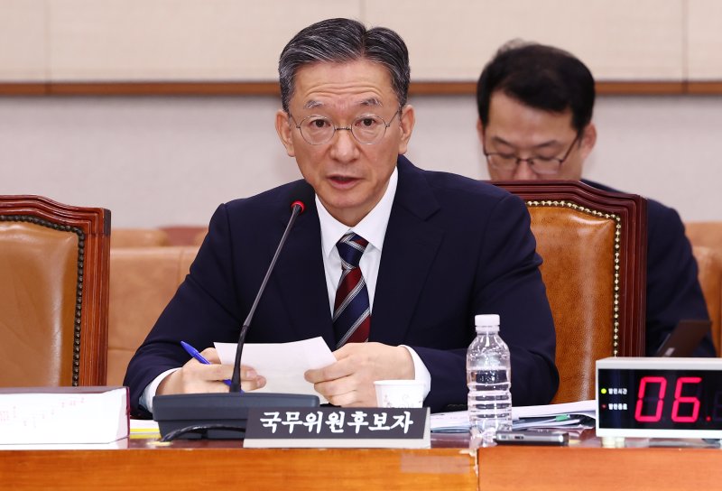 정성호 법무부 장관 후보자가 16일 오전 서울 여의도 국회 법제사법위원회에서 열린 법무부 장관 후보자 인사청문회에서 의원 질의에 답변하고 있다. /사진=뉴스1