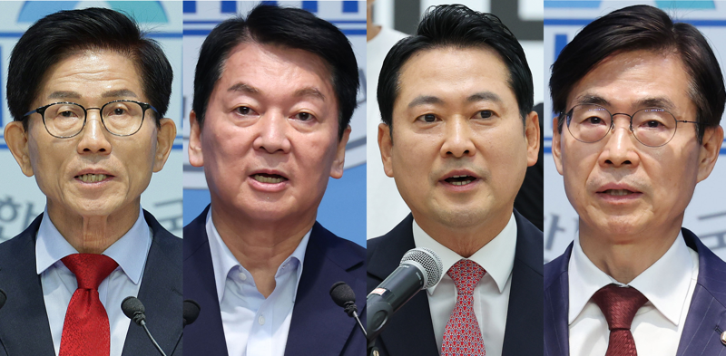 野당권, 김문수·안철수·장동혁·조경태 4파전..<b>선명성 경쟁</b> 본격화