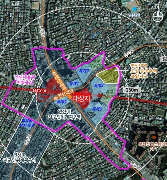 은평구 불광동 308-20 일대 범서구역 위치도.서울시 제공