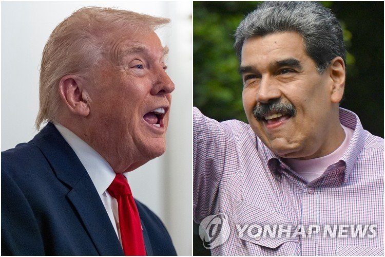 트럼프 미국 대통령(왼쪽)과 마두로 베네수엘라 대통령.연합뉴스