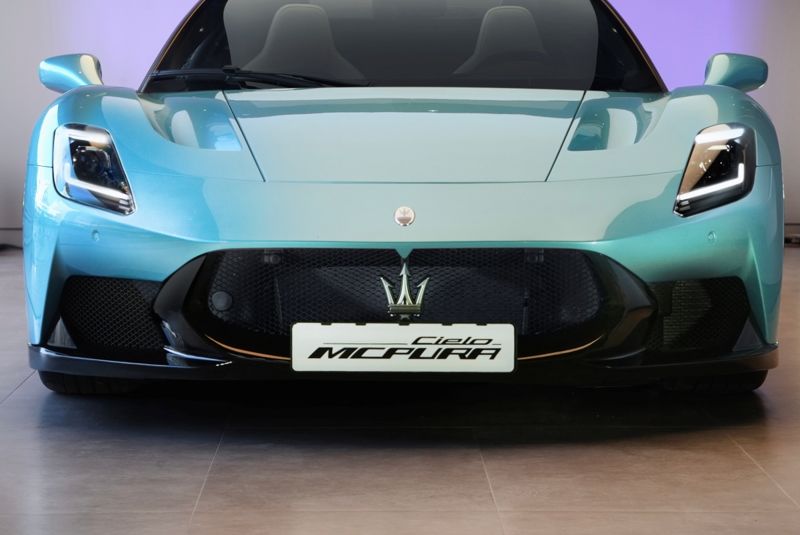 17일 서울 용산구 마세라티 전시장에서 국내 최초 공개된 마세라티 'MC푸라'의 외관 모습.마세라티 코리아 제공.