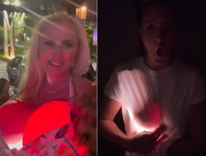 최근 SNS에서 가슴 보형물이 어두운 환경에서 빛나는 것처럼 보인다는 영상이 잇따라 확산되며 관심을 끌고 있다.사진=더선