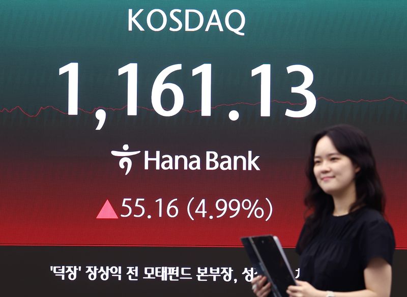 지난 22일 코스닥은 전 거래일(1105.97)보다 55.16포인트(4.99%) 상승한 1161.13에 거래를 마쳤다. 사진=뉴스1