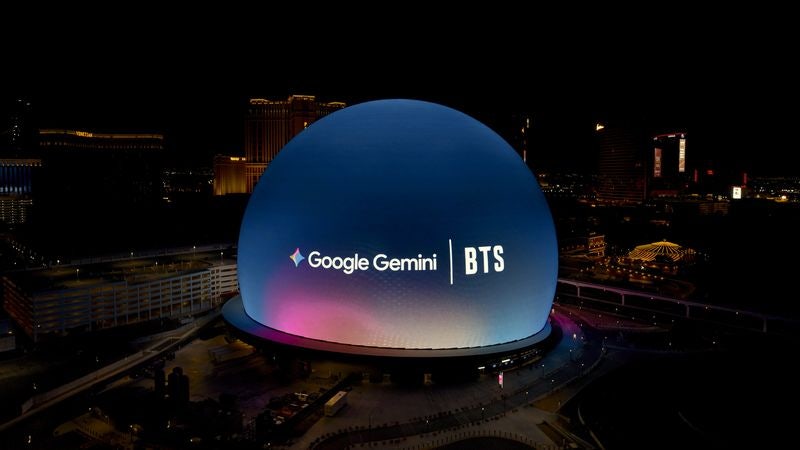 BTS 만난 <b>구글 제미나이</b>…라스베이거스 스피어에 떴다